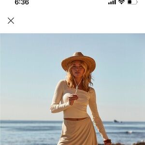 Tan Asymmetrical Wrap Mini Top for Resort Wear